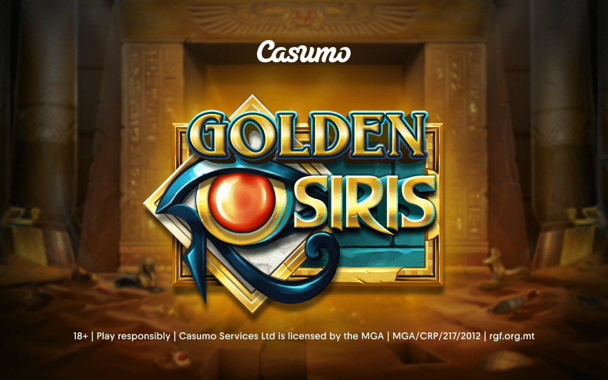 Golden Osiris, available exclusively at Casumo - with added jackpot feature