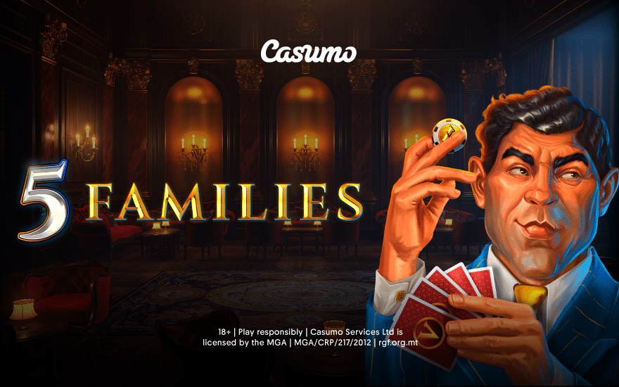 The 5 Families slot is exclusively available at Casumo - members only|5 Families slot - Casumo|5 Families slot - Casumo