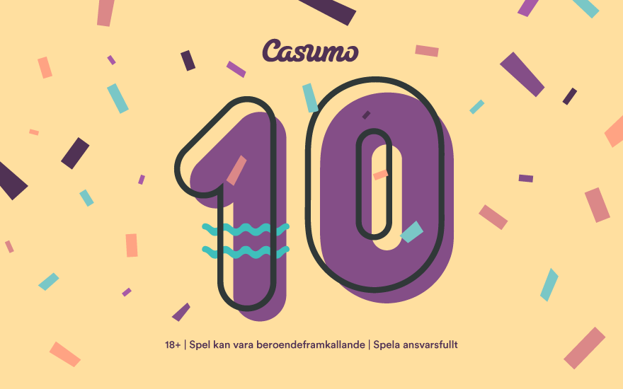 Casumos 10 största vinster under augusti 2018
