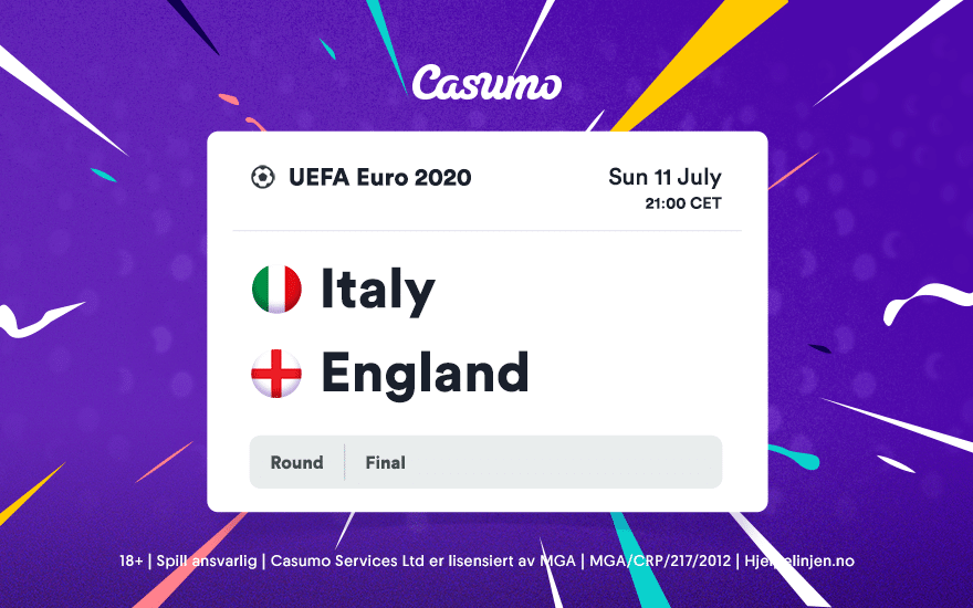 Oddsguide for fotball-EM 2020: Søndag 11/07 – Italia–England