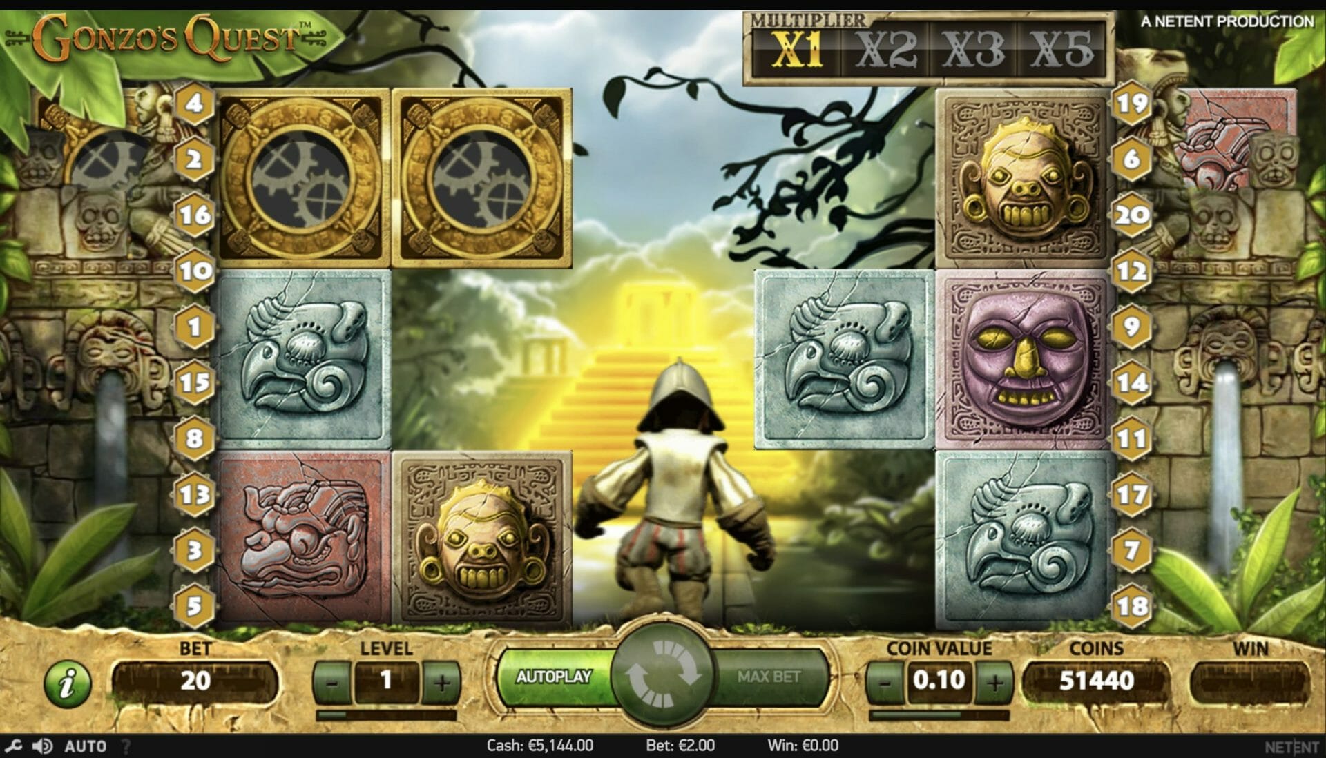 Gonzos Quest Megaways gameplay screenshot
