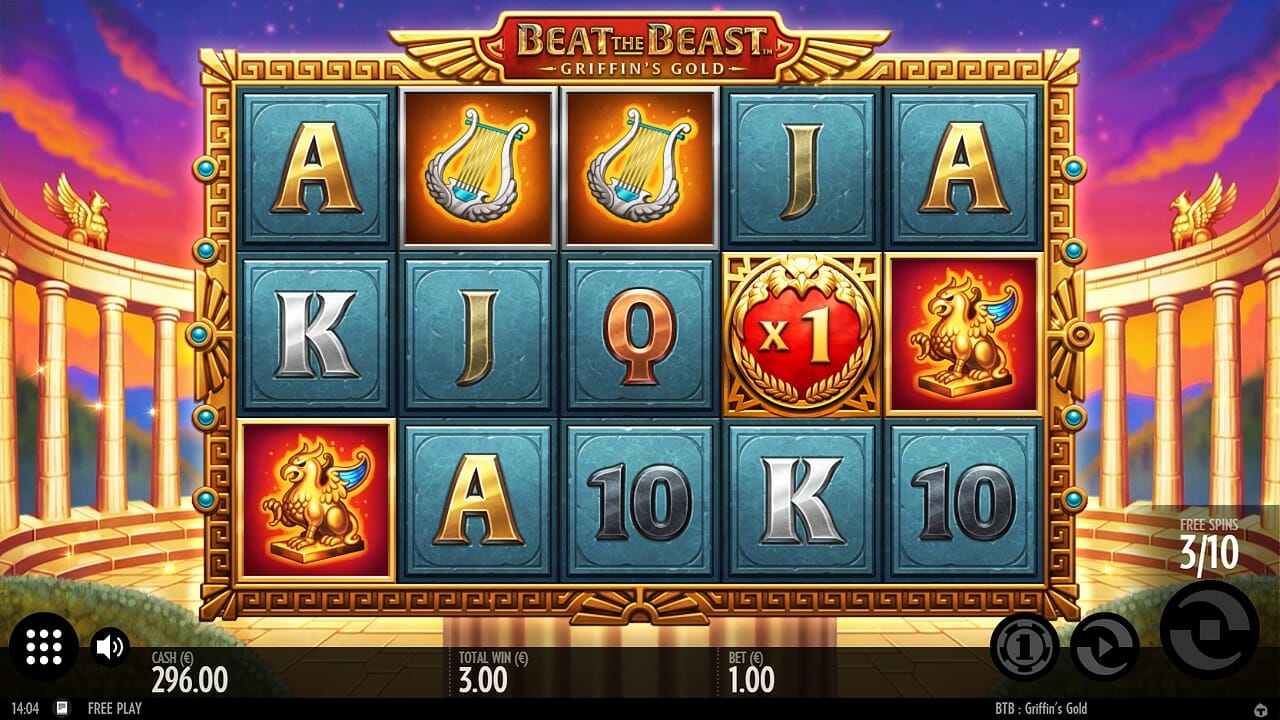 Beat the Beast Griffin's Gold - game play screenshot bonus game