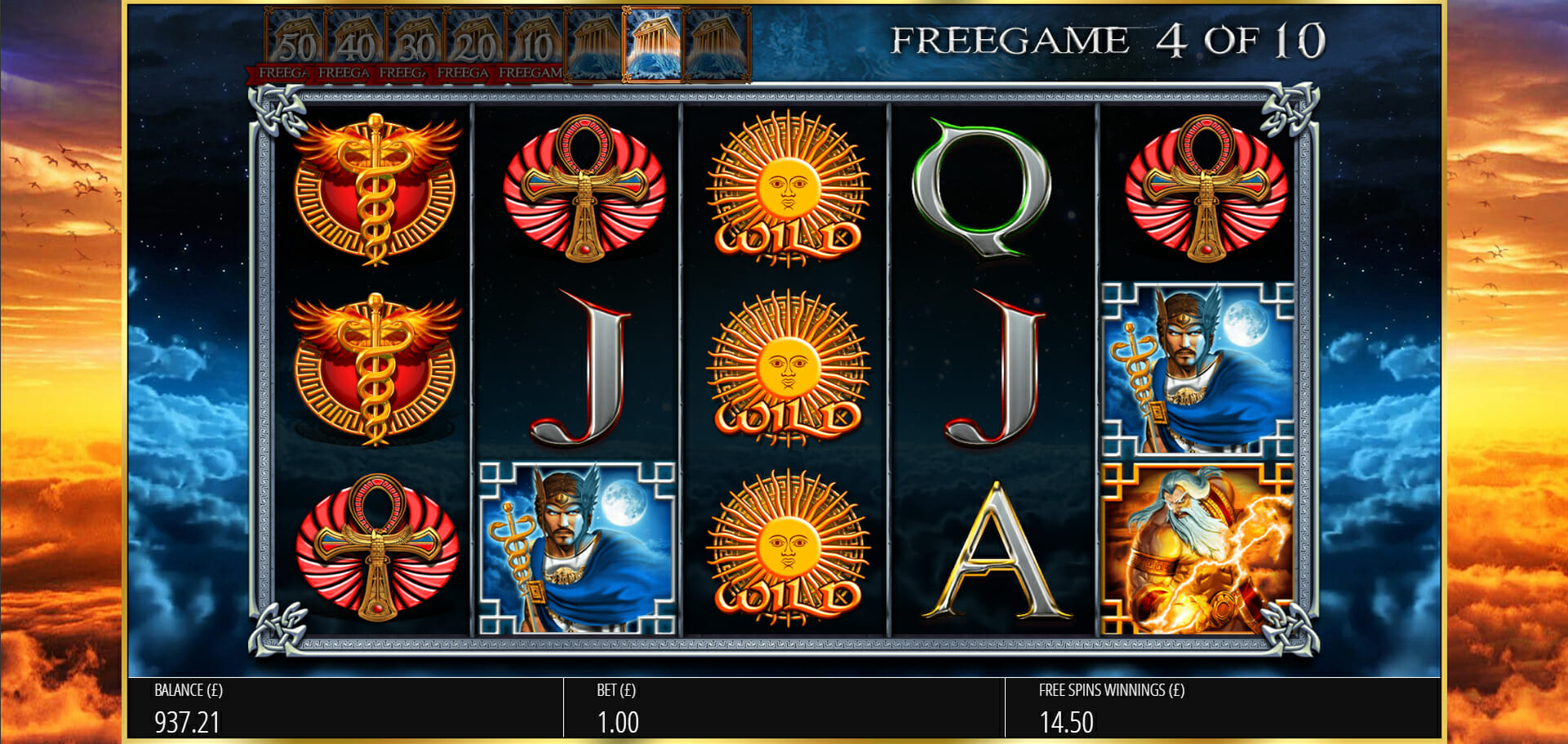 Journey of the Gods online slot, exclusively at Casumo