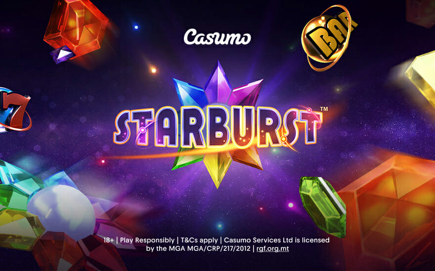 Learn how to play the Starburst slot at Casumo casino